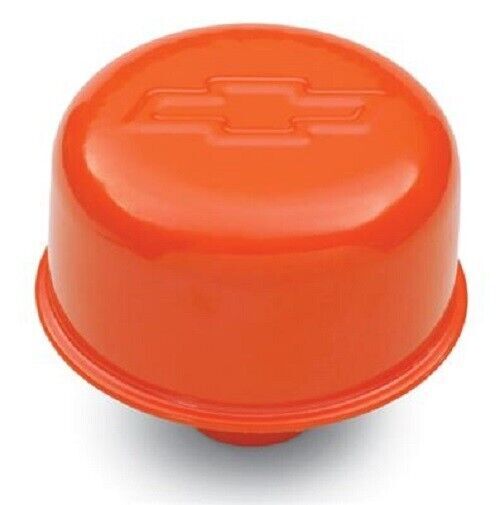 Chev Orange Bowtie Push In Breather Cap # 141-786