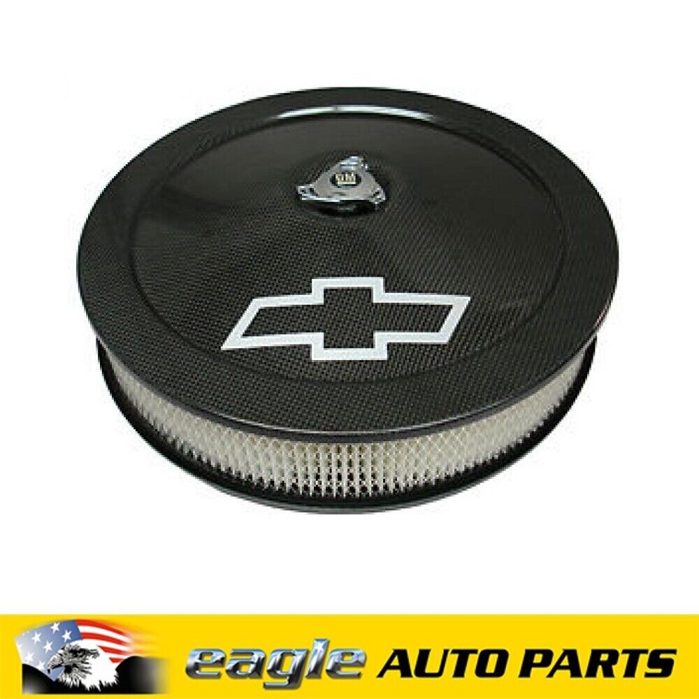 Chev GM Licensed Chevrolet Air Cleaner Kit Aluminum Carbon Fiber # 141-790