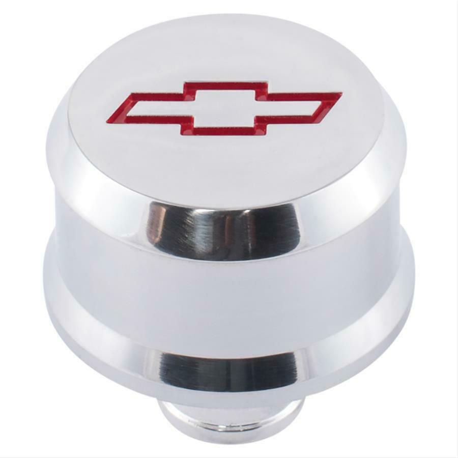 Chev Bowtie Proform Slant Edge Aluminum Breather Caps # 141-855