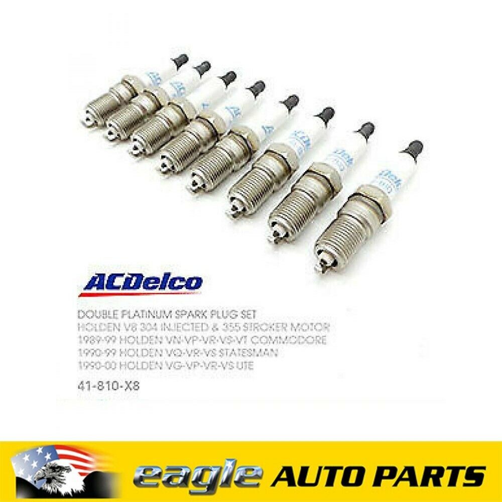 Chev 350 Vortec Double Platinum Spark Plugs x 8 # 19315810x8