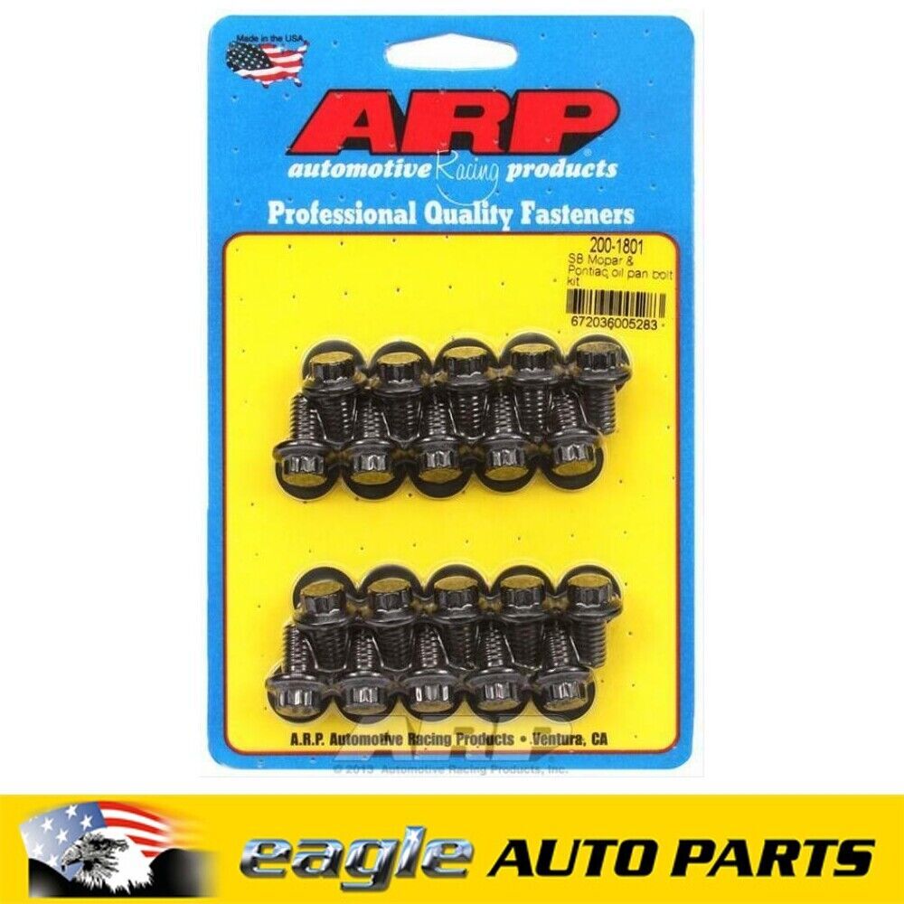 ARP Oil Pan Bolt Kit 12-Point Black Oxide Mopar / Pontiac Small Block # 200-1801