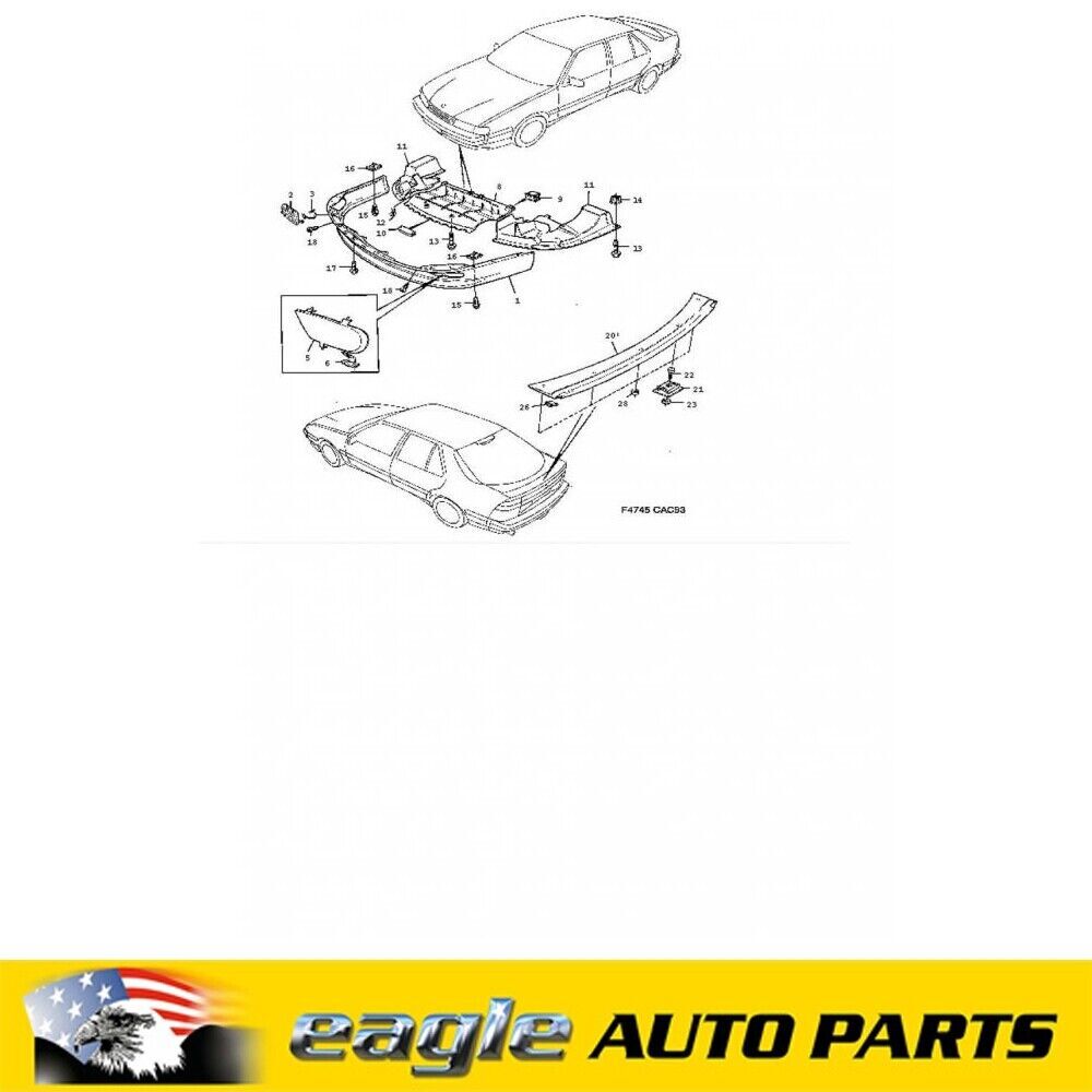 SAAB 9000 5 CS  1990 - 1993  Front Spoiler ( Bumper) COVER  # 4090049