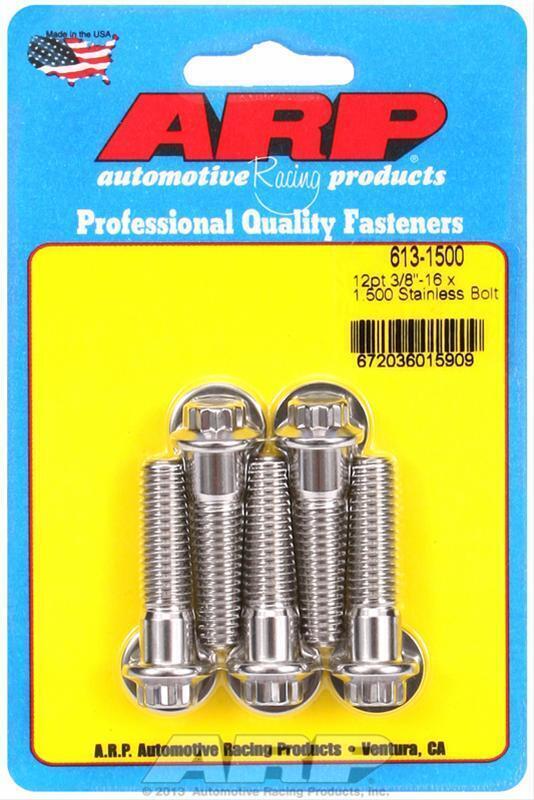 ARP Stainless Steel Bolts 3/8 in.-16 RH Thread, 1.500 in. UHL # 613-1500