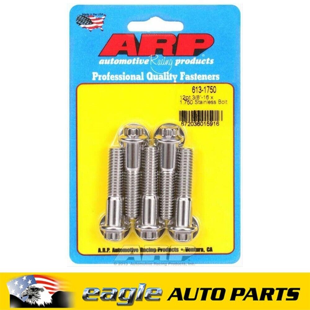 ARP Stainless Steel Bolts 3/8 in.-16 RH Thread, 1.750 in   # 613-1750