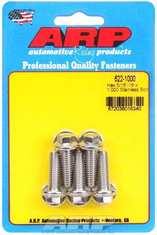 ARP Stainless Steel 5/16"-18 Thread 1.00" UHL Bolt kit # 622-1000