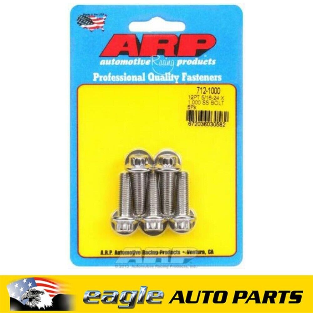 ARP Stainless Steel Bolts 5/16 in.-24 RH Thread, 1.000 in. UHL # 712-1000