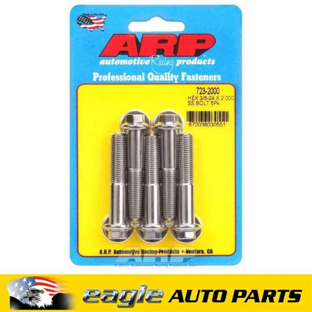 ARP Stainless Steel Bolts 3/8 in.-24 RH Thread, 2.000 in. UHL  # 723-2000