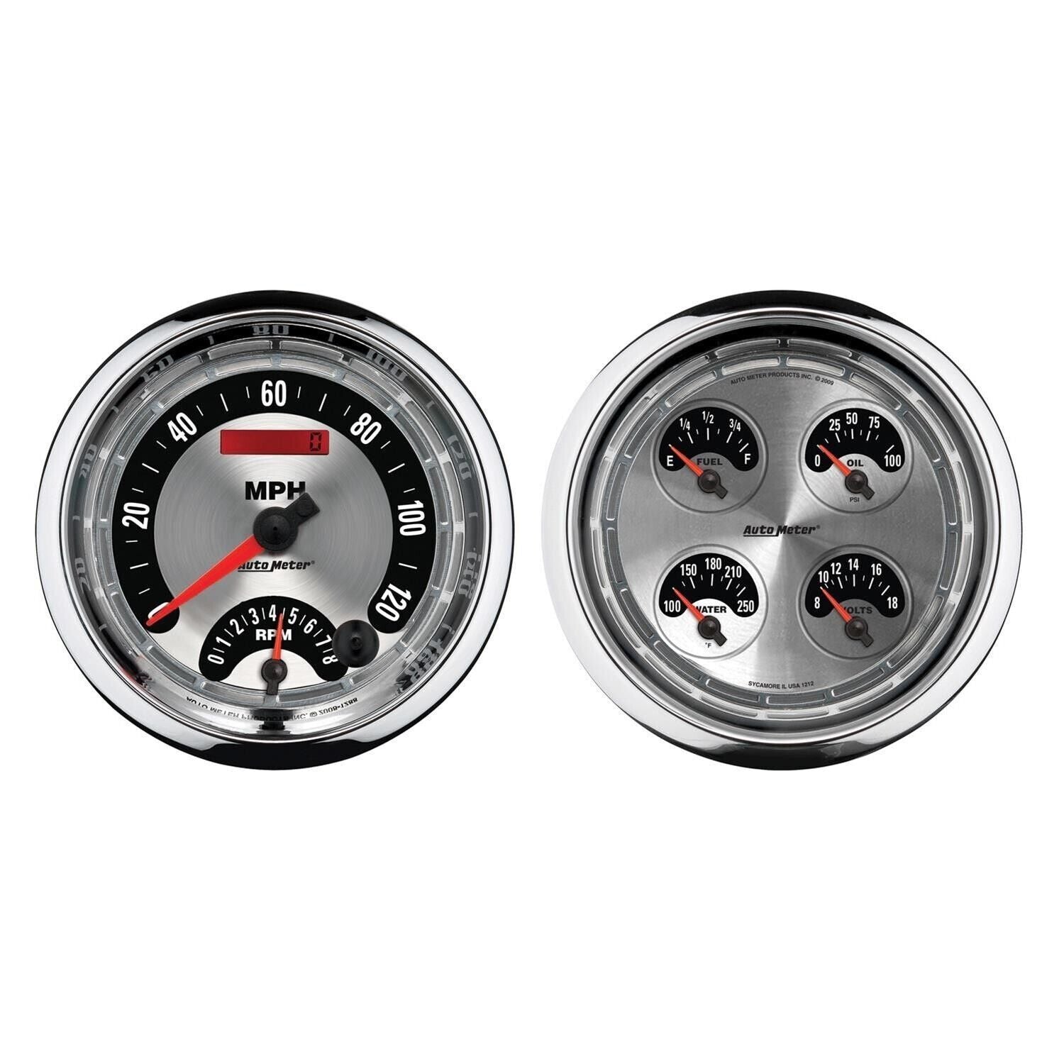 AUTOMETER American Muscle 5" Speedo/Tachometer & Quad Gauge Kit # AU1205