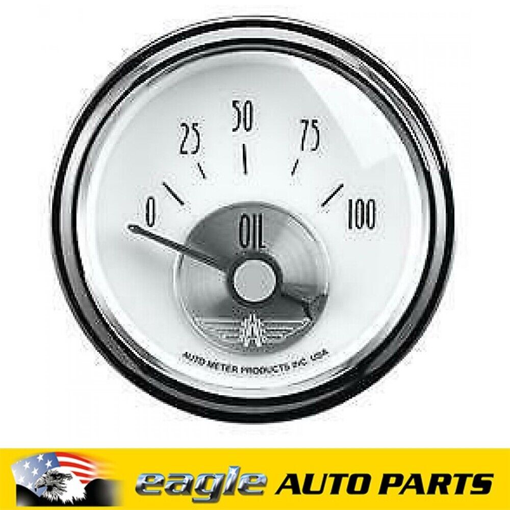 Auto Meter Prestige Pearl 2-1/16" Oil Pressure Gauge 0-100 psi # AU2026