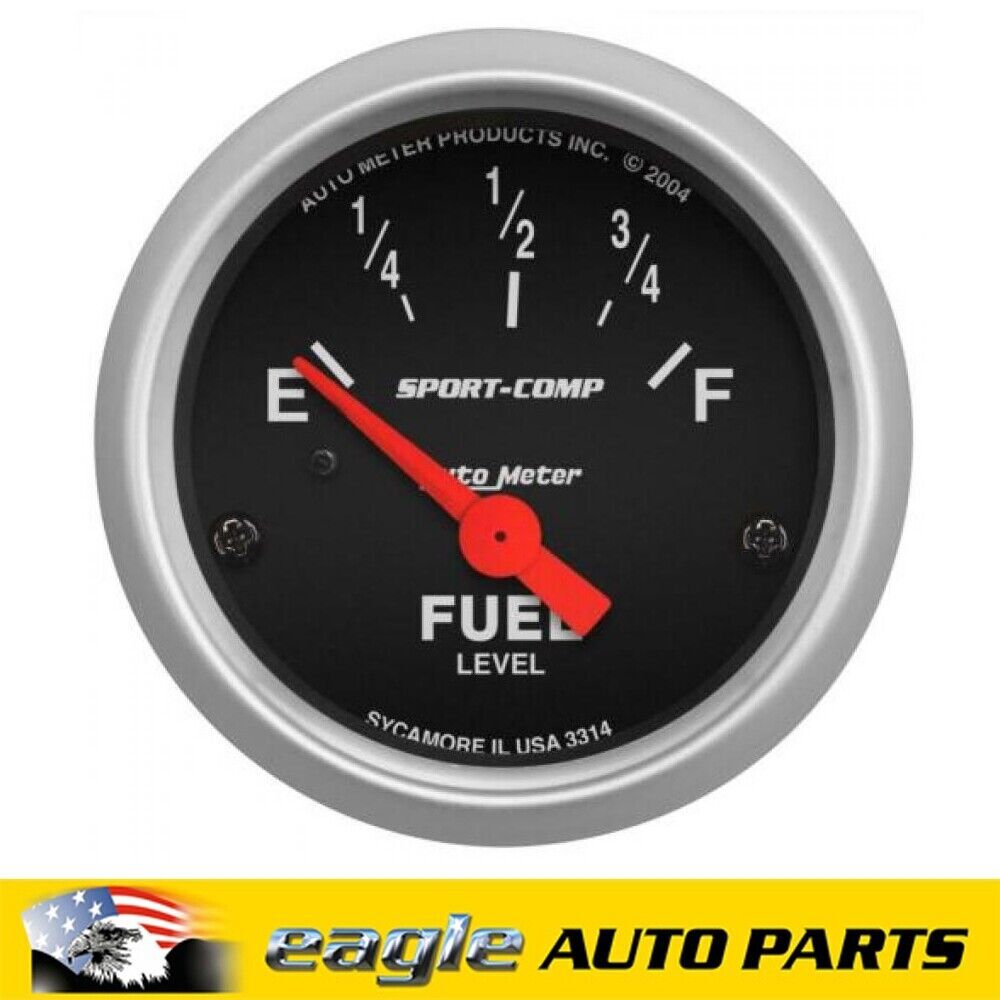 Auto Meter Sport-Comp Analog Gauge 0 - 90 ohm Fuel Level 2 1/16 in # AU3314