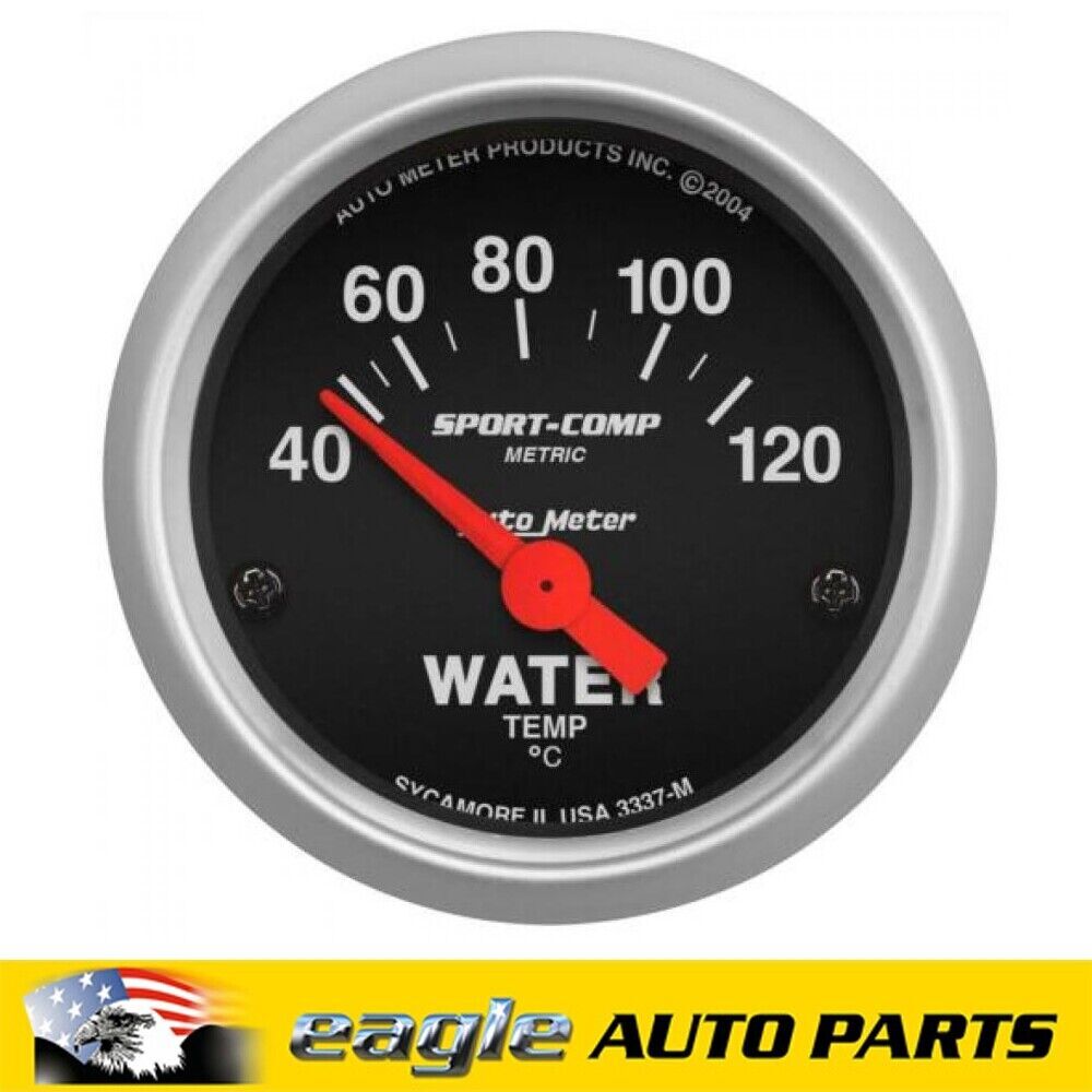 AutoMeter Sport-Comp Analog Gauge Water Temperature, 2 1/16 in # AU3337M