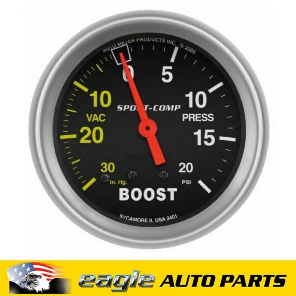 AutoMeter Boost Vacuum Sport-Comp Analog Gauge  # AU3401