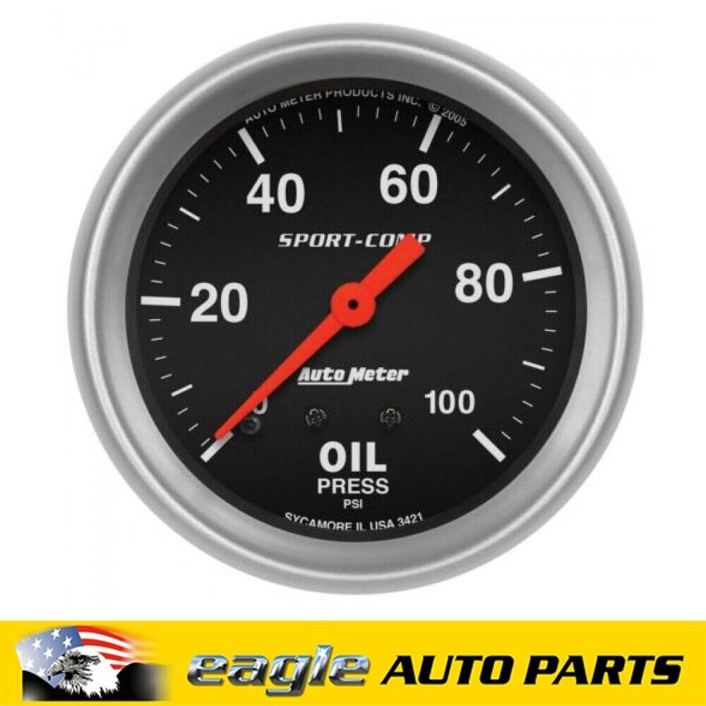 AutoMeter Sport-Comp Analog Gauge Oil Pressure # AU3421