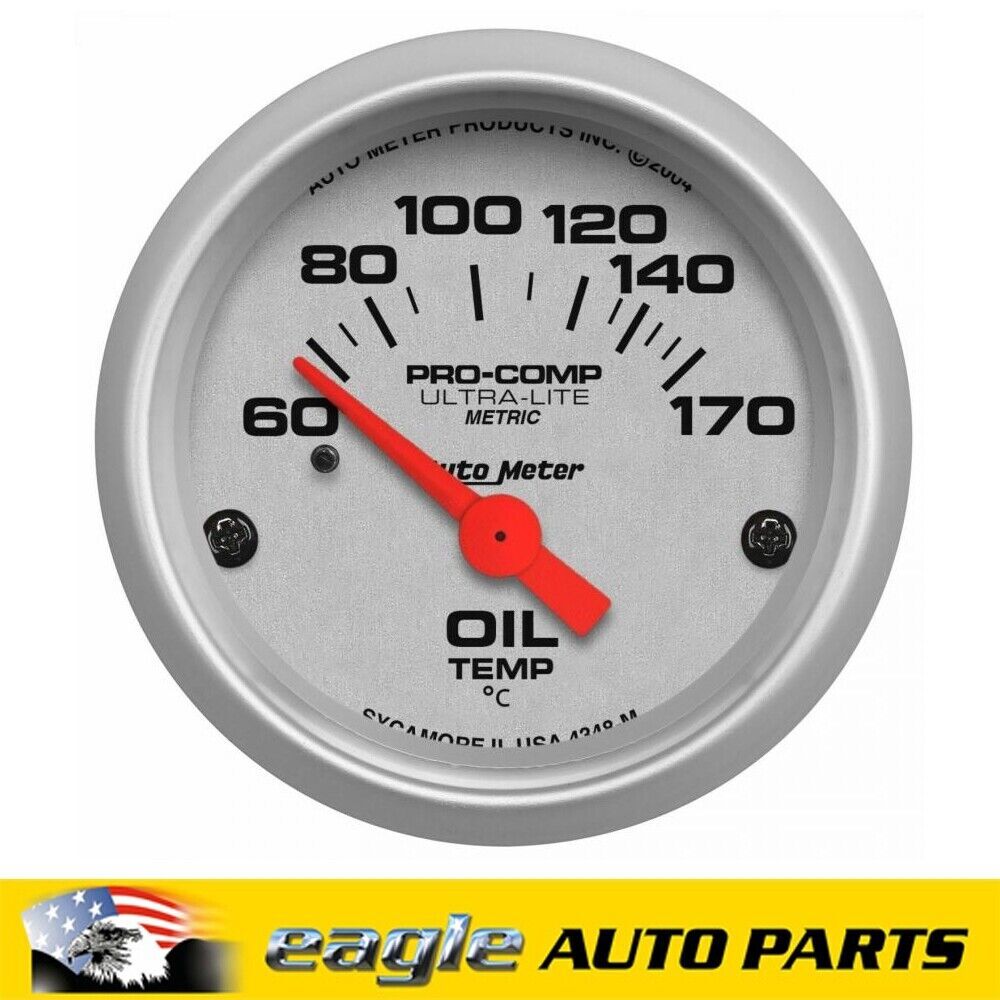 AutoMeter Gauge, Ultra-Lite, Oil Temp , 60-150 deg C, Chev Ford Holden # AU4348M