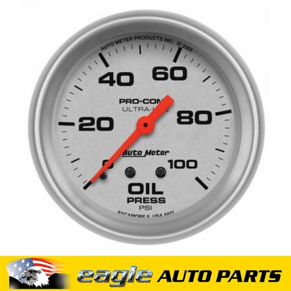 Autometer GUAGE ULTRA LITE 0 - 100 PSI OIL PRESSURE GAUGE # AU4421