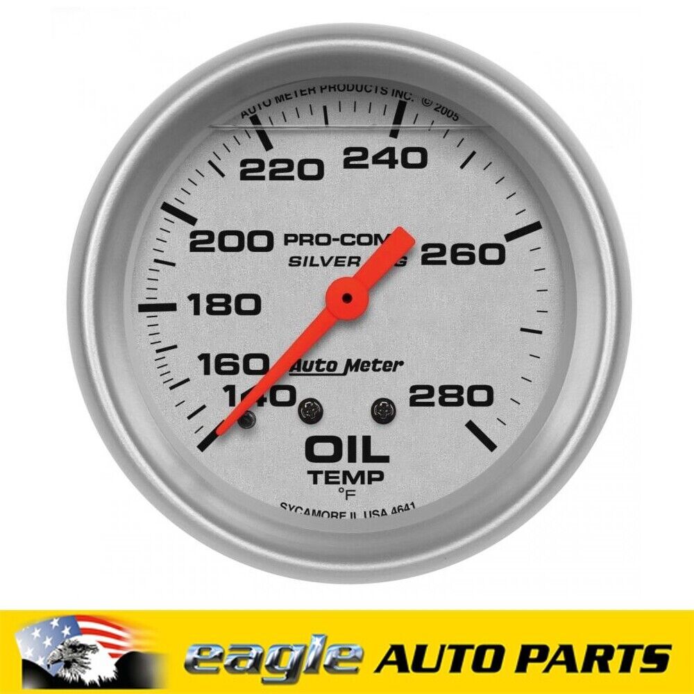 AutoMeter Pro-Comp Silver Face Gauge Oil Temperature # AU4641 CHEV CAMARO