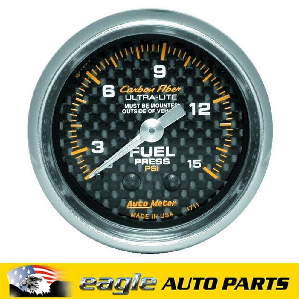 AutoMeter Carbon Fiber Ultra-Lite Analog 2.1/16" Fuel Pressure Gauge   # AU4711