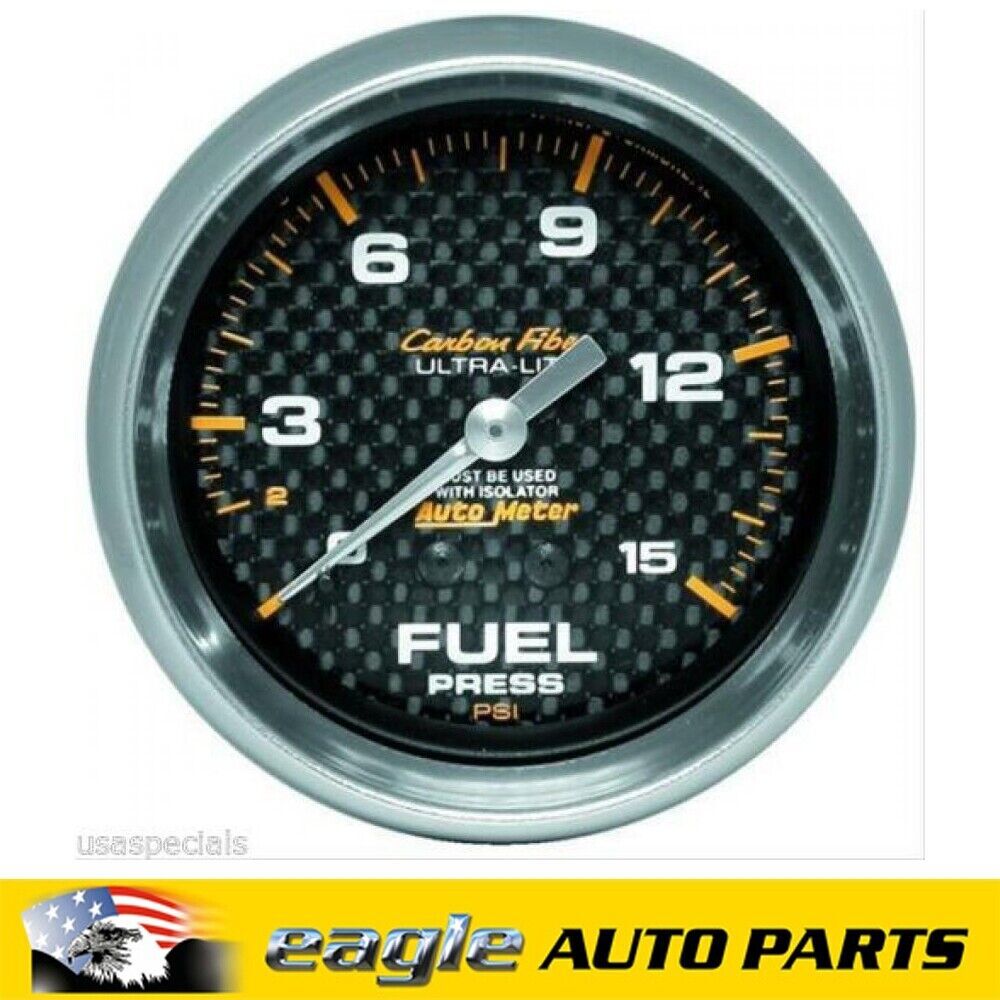 AutoMeter Carbon Fiber Ultra-Lite Analog Gauge Fuel Pressure 2 5/8 in  # AU4813