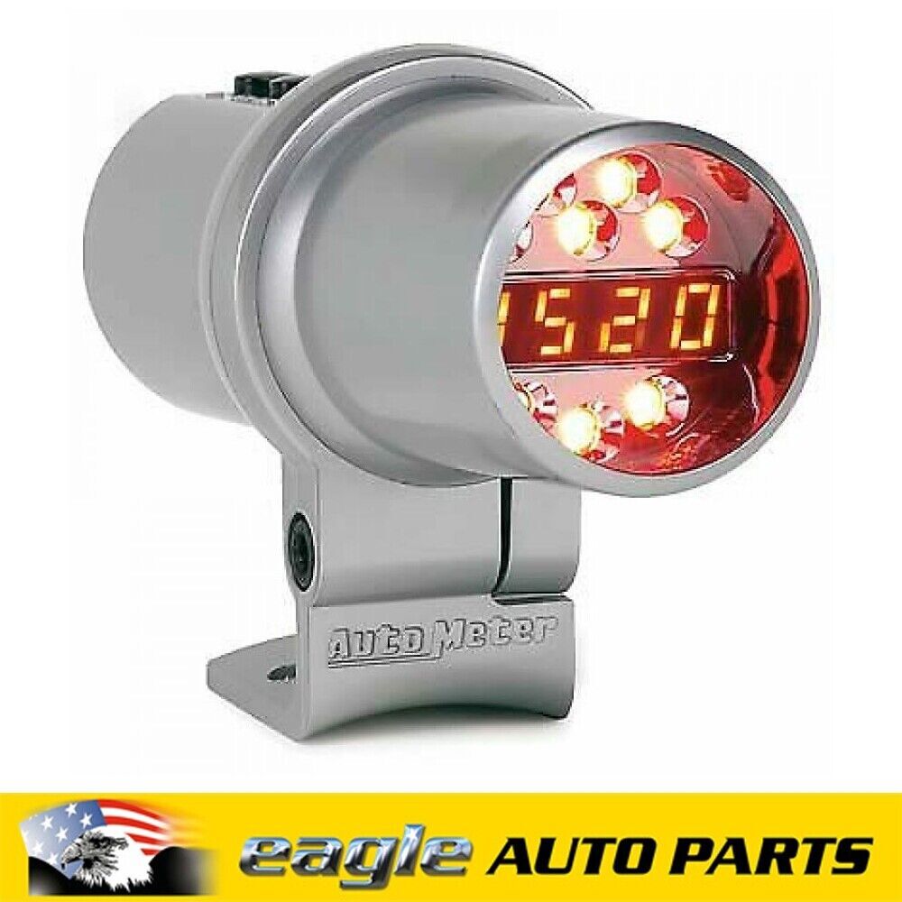 AUTO METER DIGITAL PRO-SHIFT LITE SHIFT LIGHT LEVEL 1 AMBER LED SILVER # AU5344