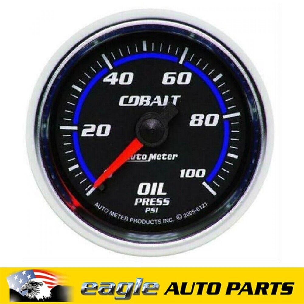 AutoMeter Cobalt 2 1/16" 0-100 psi Mechanical Oil Pressure Gauge # AU6121