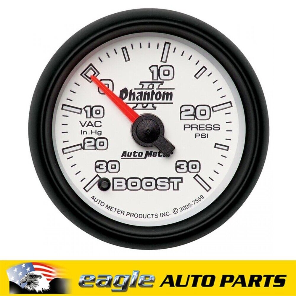 AUTOMETER BOOST/VACUUM GAUGE ELECTRIC 2.1/16" 30 PSI/30 In. Hg   # AU7559