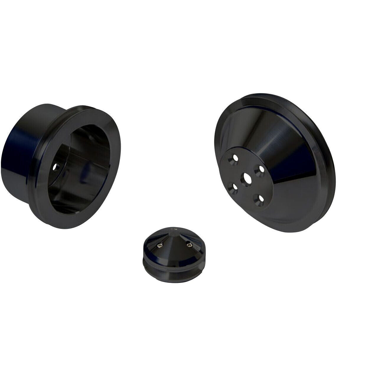 Chev 283 327 350 CVF Racing Billet Single Row Pulley Kit Long Pump # B-SBCL1KIT