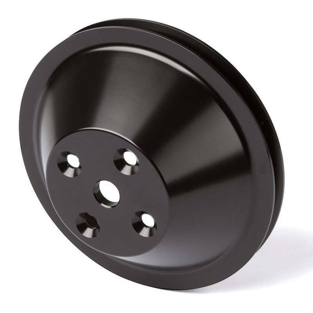 CVF Racing Stealth Black Chev 350 Small Block Pulley Kit V-Belt LWP # B-SBCL2KIT