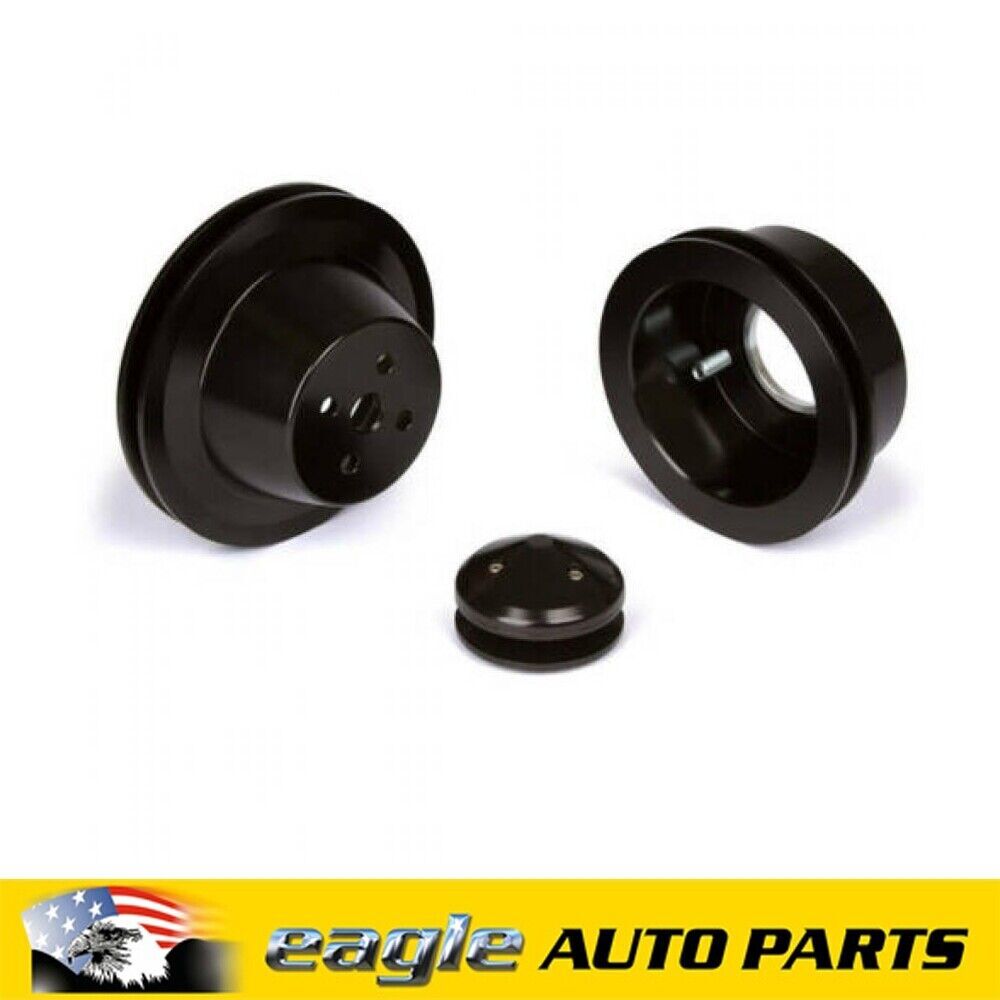 Ford 289 - 351W CVF Black 3 Bolt Crank 1 Row Pulley Kit  # B-SBFE1KIT-HF