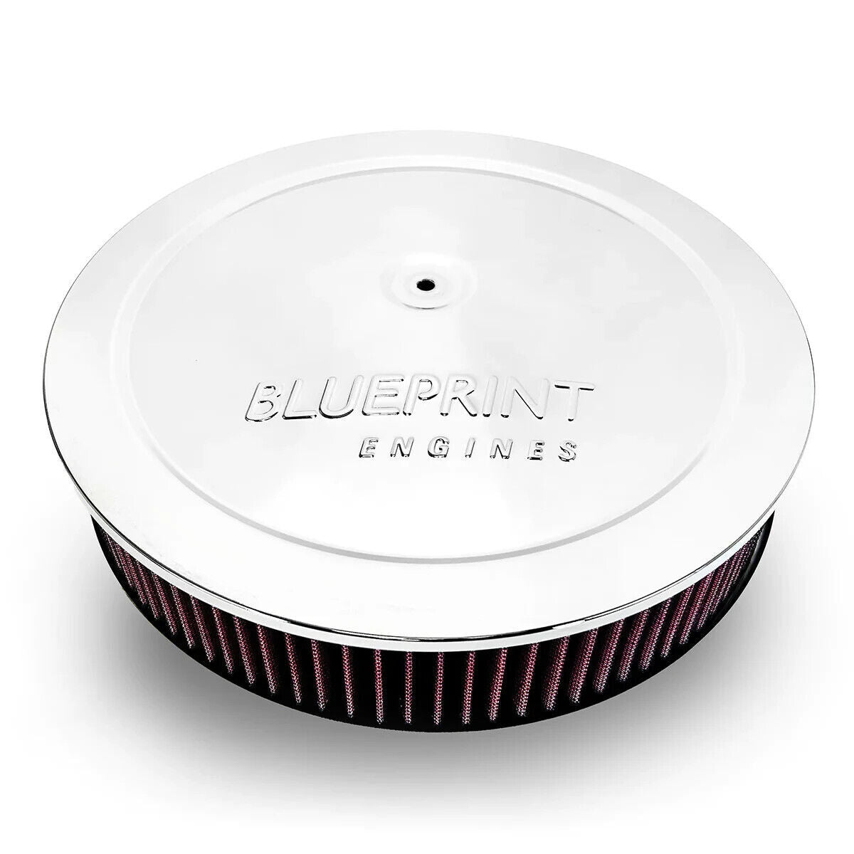 BluePrint Engines Air Cleaner Assembly With Flat Base - 14" Chrome # BPP143