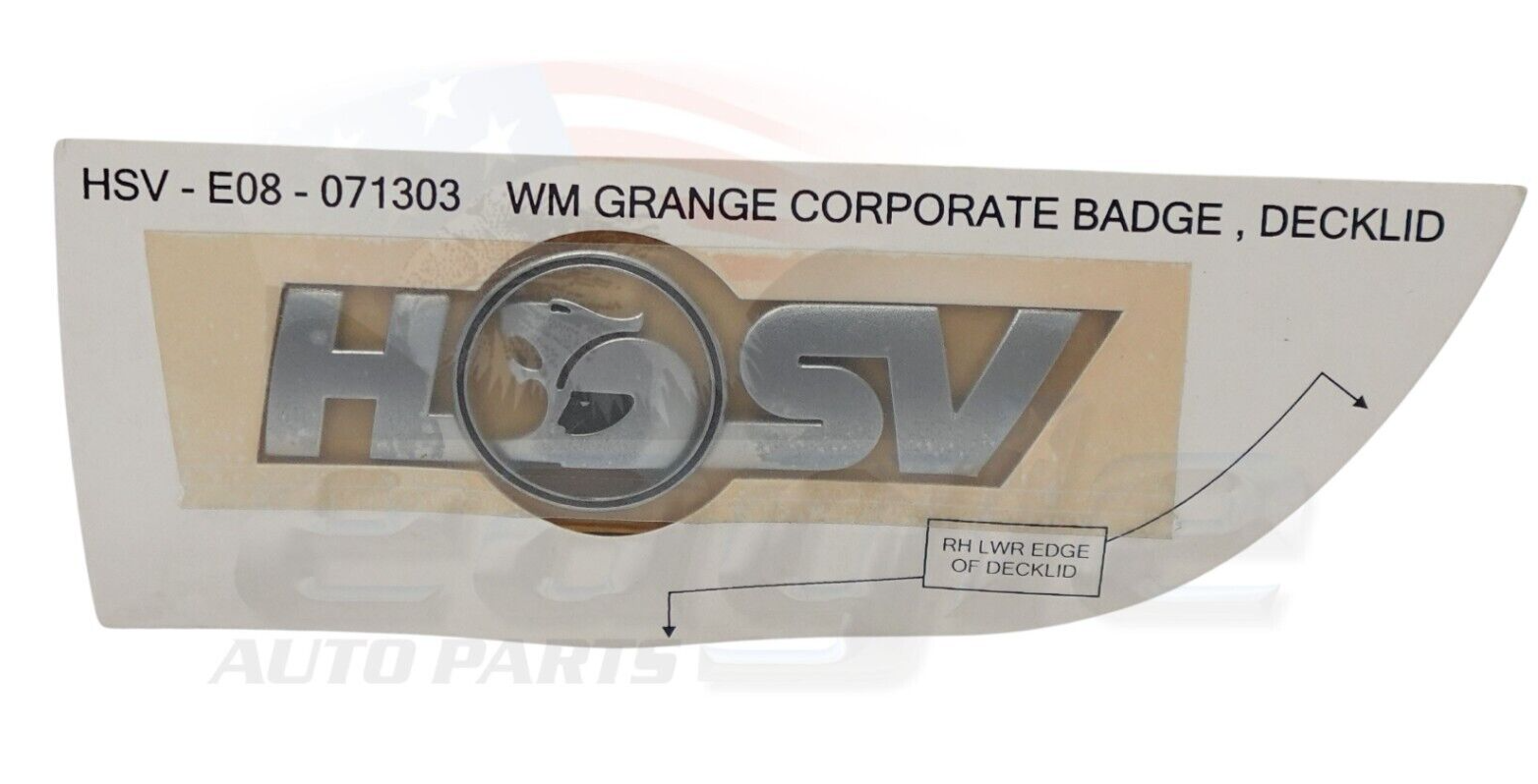 HSV Badge Boot Lid / Trunk "HSV" For WM VE Senator Grange Chrome E08-071303