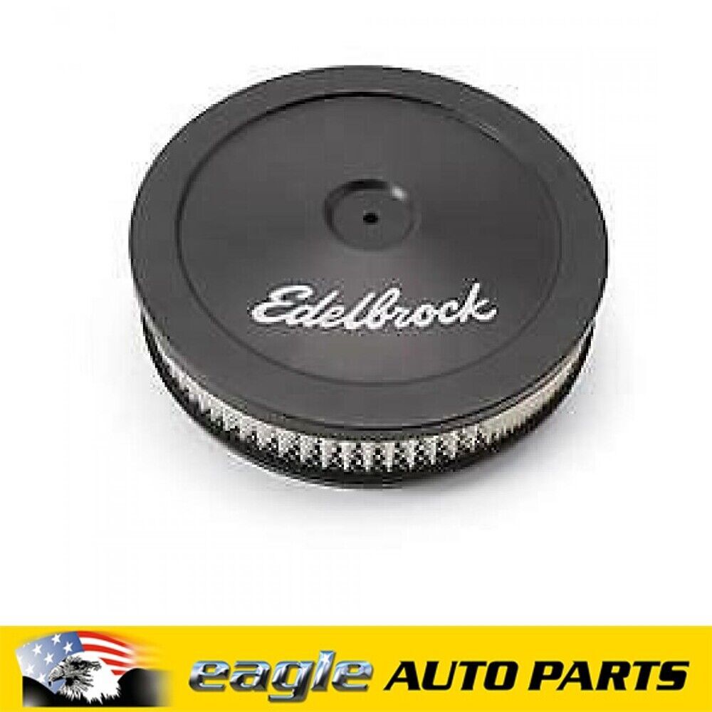 Edelbrock Pro-Flo Series Air Cleaner 10 in. Round Steel, Black Powder ...