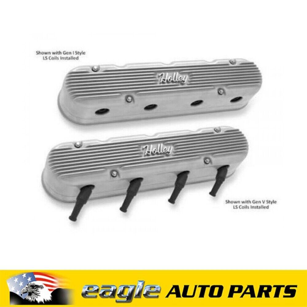 Holley GM LS 2 Piece Cast Aluminum Polished Finish Valve Covers  # HO241-171