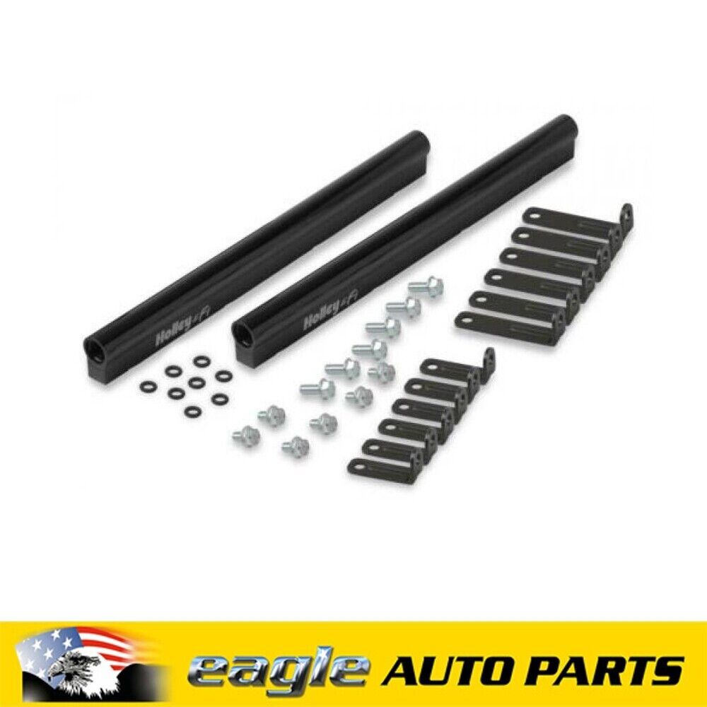 HOLLEY FUEL RAIL KIT SUIT LS1 CHEV GM Black Aluminum # HO534-219