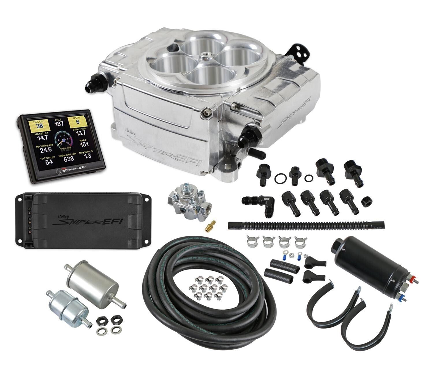 Holley Sniper 2 EFI Self-Tuning Fuel Injection System Master Kit # HO550-510-3PK