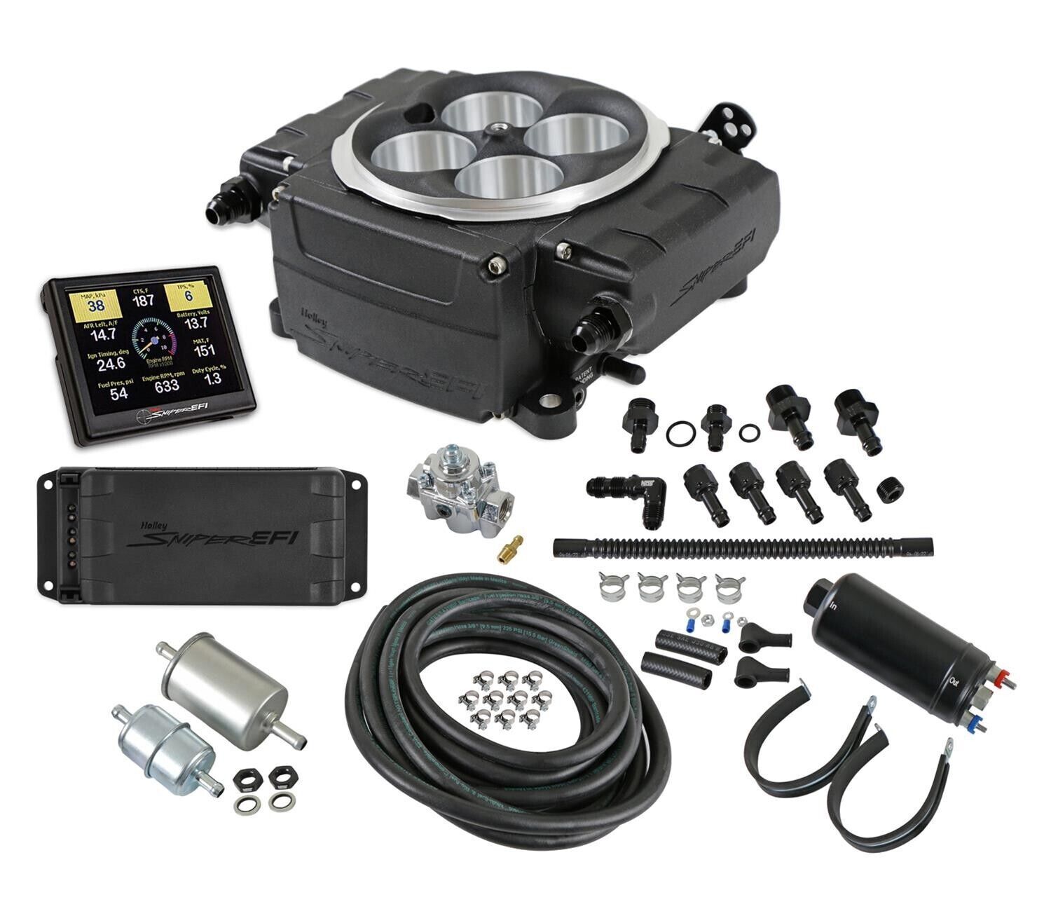 Holley Sniper 2 EFI Self-Tuning Fuel Injection System Master Kit # HO550-511-3PK