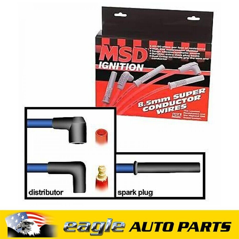 MSD 8.5mm Super Conductor Spark Plug Wire Set HEI & Points # MSD31199