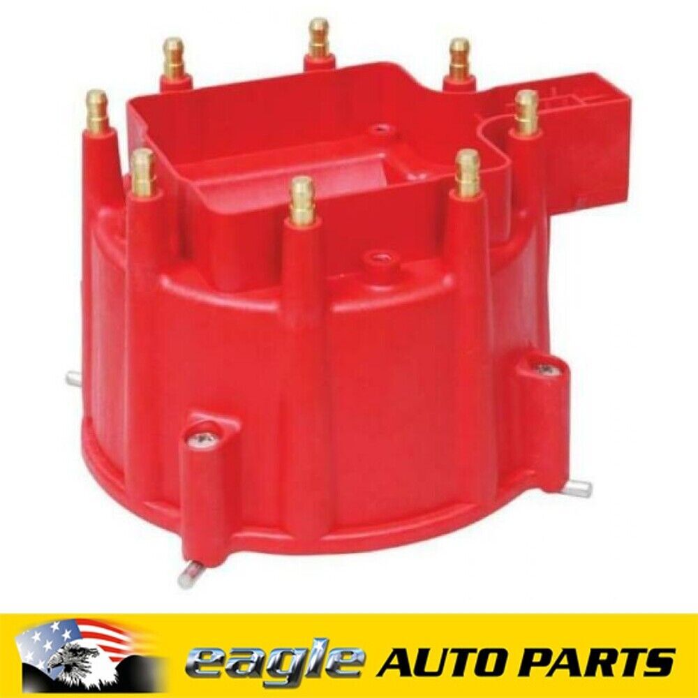 MSD Chev V8 Distributor Cap Red Male/HEI-Style Distributor # MSD8411