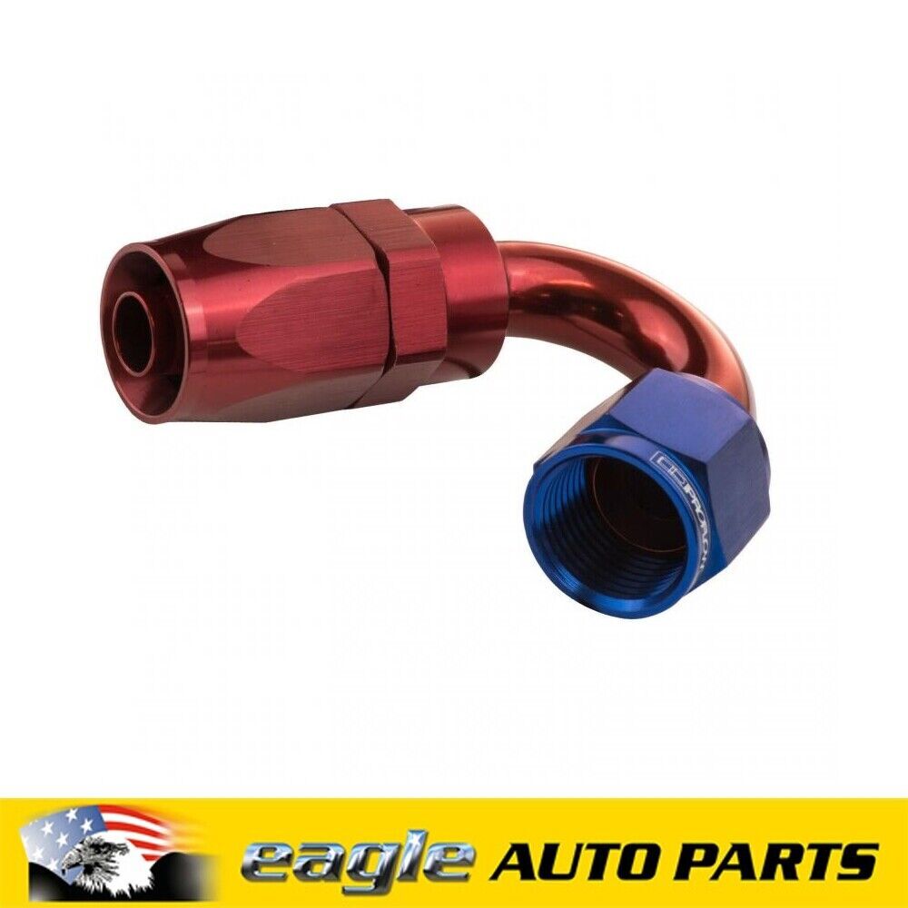 PFE Fittings 150 Degree Fitting Hose End -04AN Blue/Red # PFE105-04