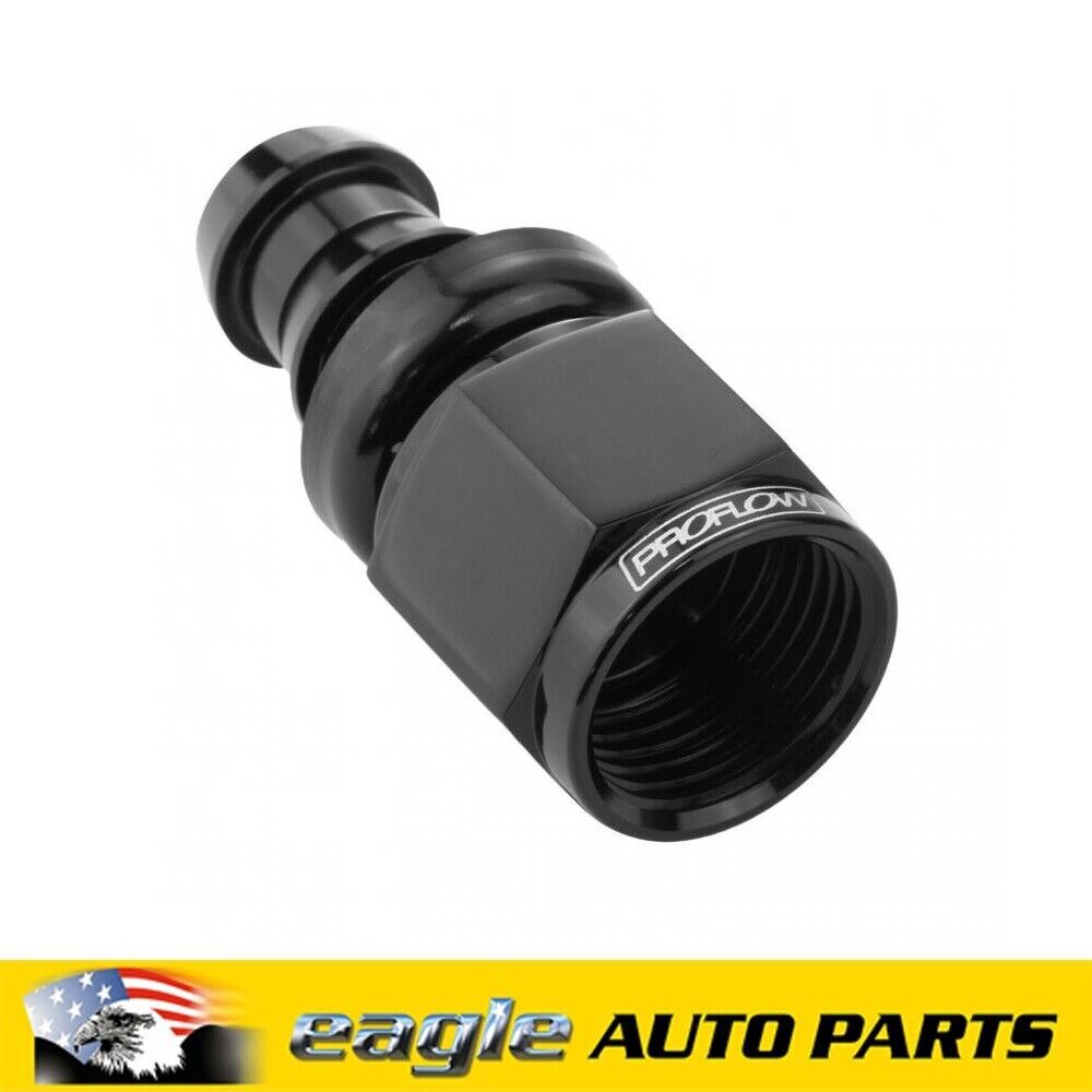 PFE Fittings Straight Push On Fitting Hose End -04AN Black  # PFE401-04BK