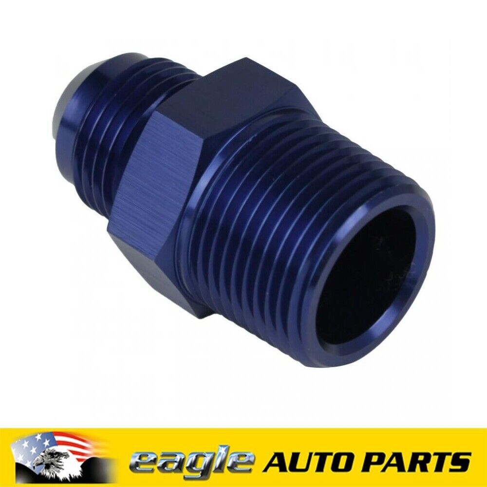 PFE Fittings Male Fitting -04AN To 1/4" NPT Straight Blue # PFE816-04-04