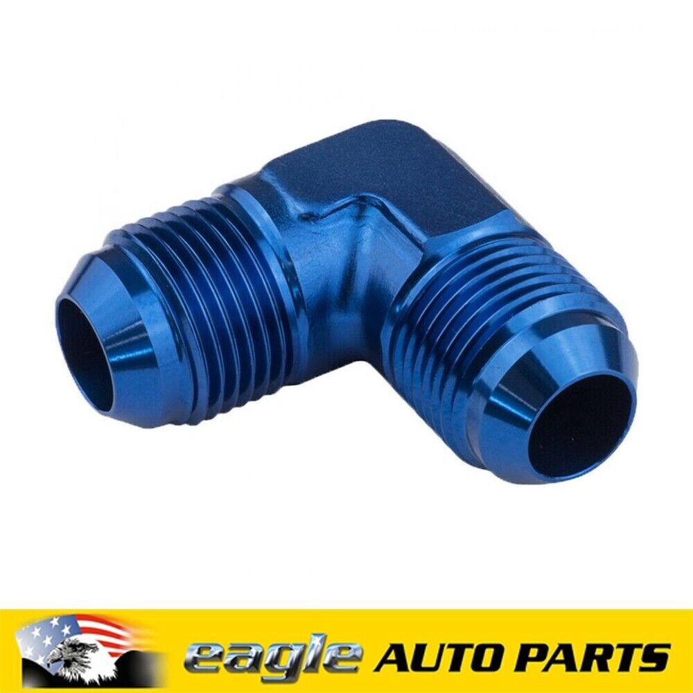 PFE Fittings Male Fitting -04AN 90 Degree Union Blue # PFE821-04