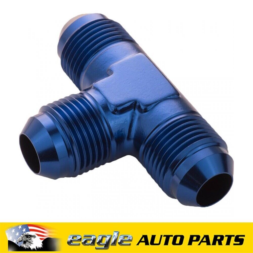 PFE Fittings Male Fitting -08AN Flare Tee Blue # PFE824-08