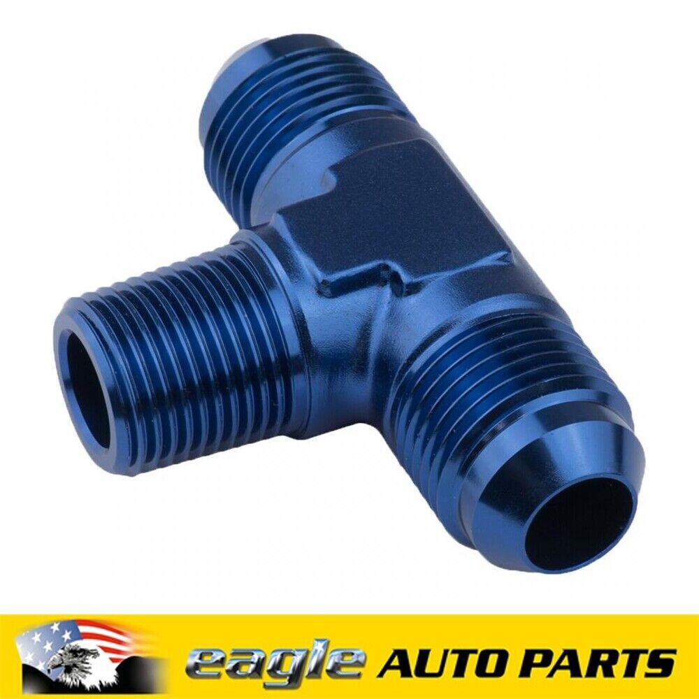 PFE Fittings Flare Fitting-10AN To 1/2" NPT On Side Blue # PFE825-10