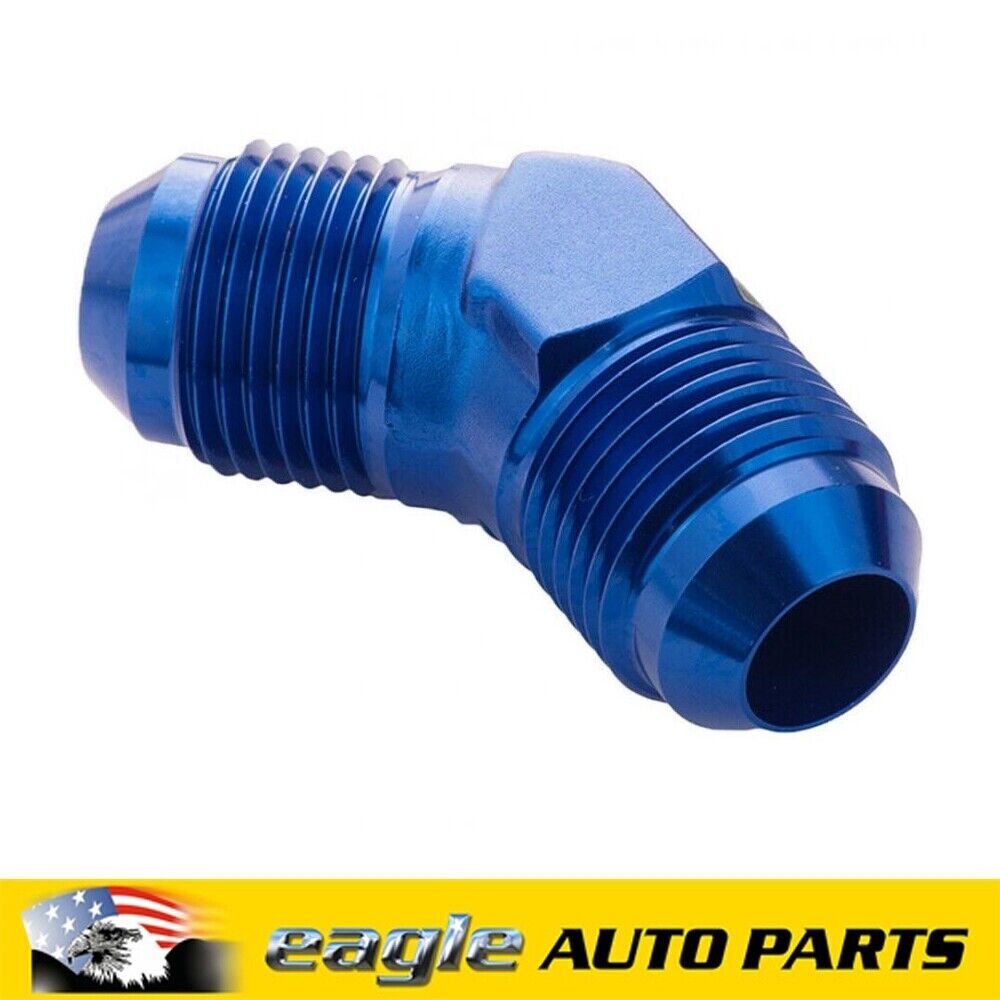 PFE Fittings Male Fitting -04AN 45 Degree Union Blue # PFE827-04