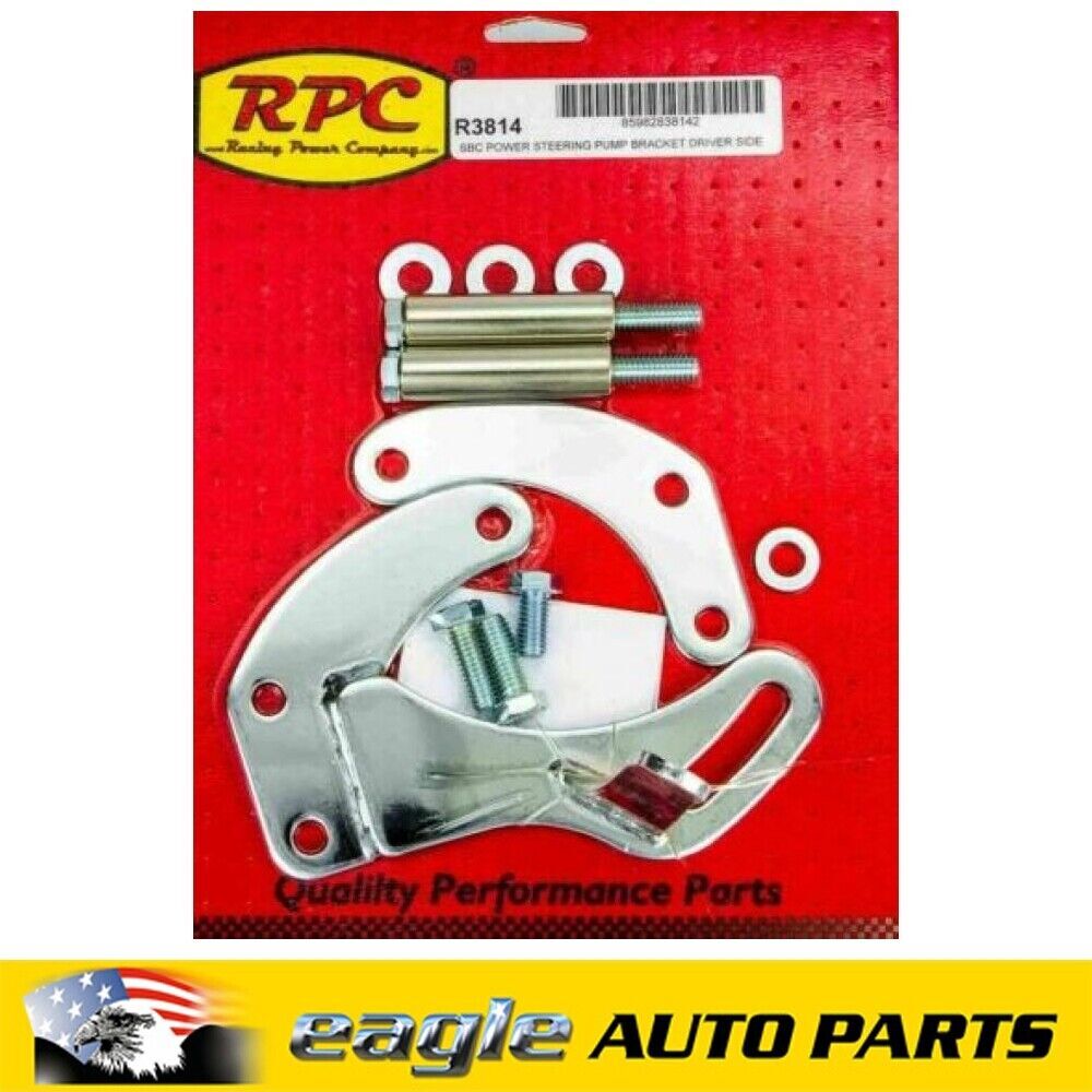 RPC Chev 350 Small Block Chrome Power Steering Bracket Kit Suits SWP # R3814