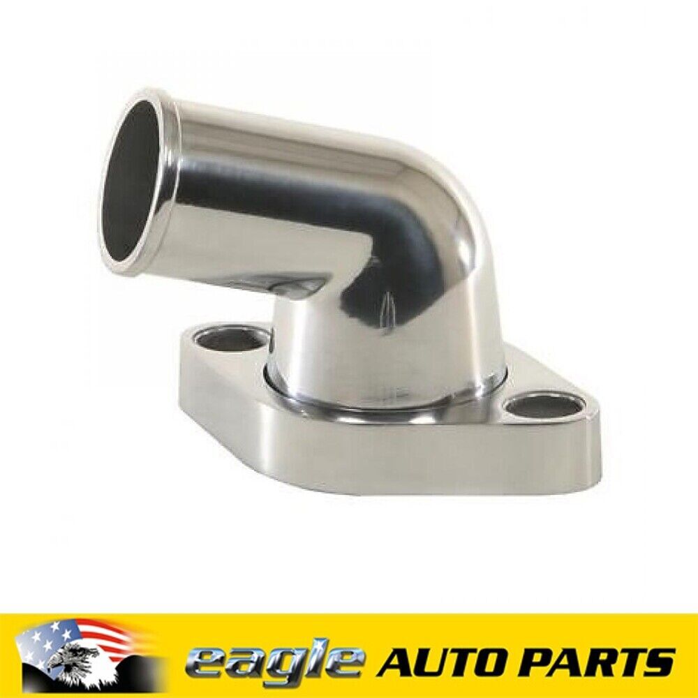 CHEV 283 327 350 POLISHED ALUMINUM THERMOSTAT HOUSING 15 DEG # R6015