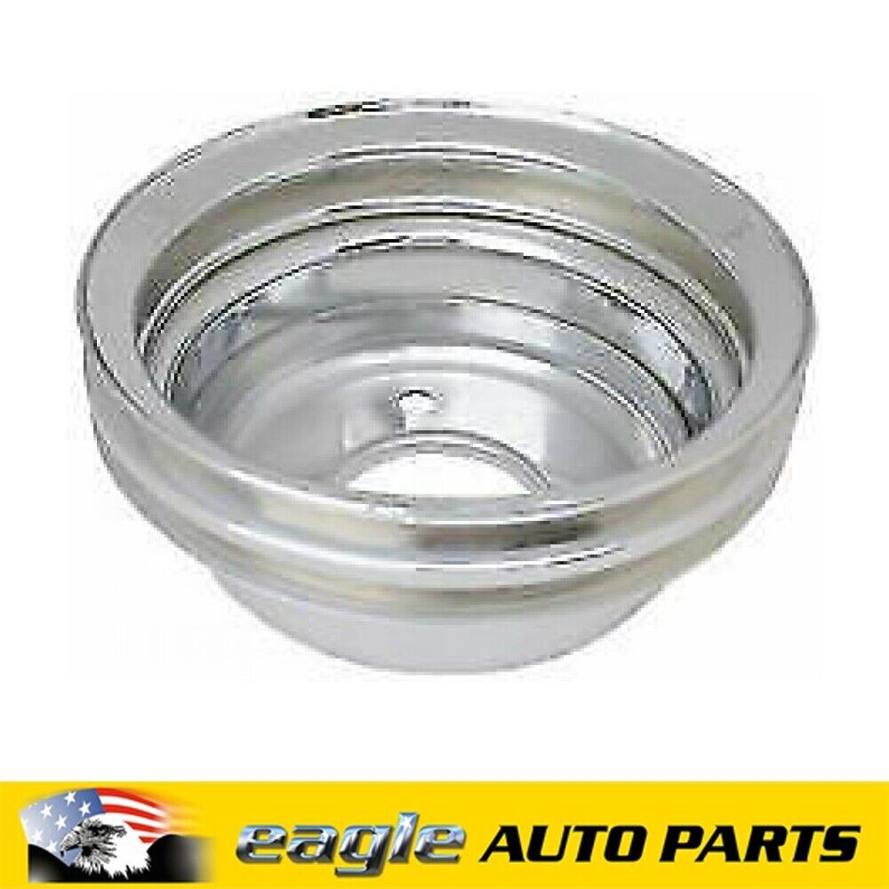 FORD 289 302 EARLY WINDSOR CHROME DOUBLE GROOVE PULLEY LOWER # R8974