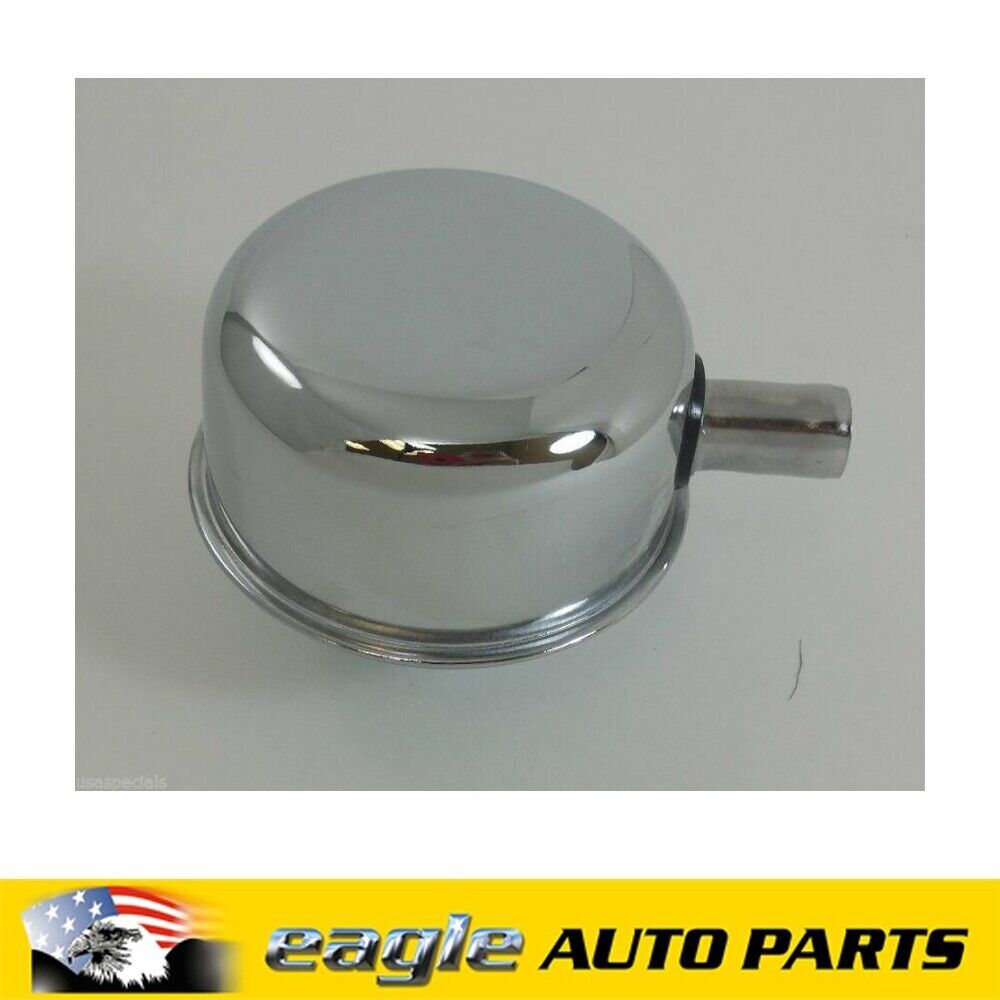 Universal Chrome Push In Breather Cap With Tube - 2.3/4" Diameter # R9241