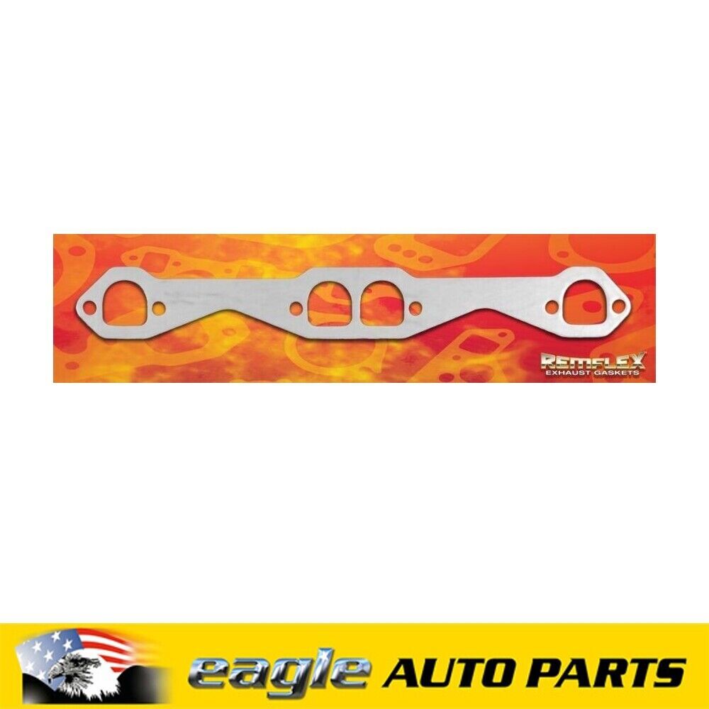 Chev 350 Small Block Remflex Exhaust Manifold Gasket Set D Port Rails  # REM2022