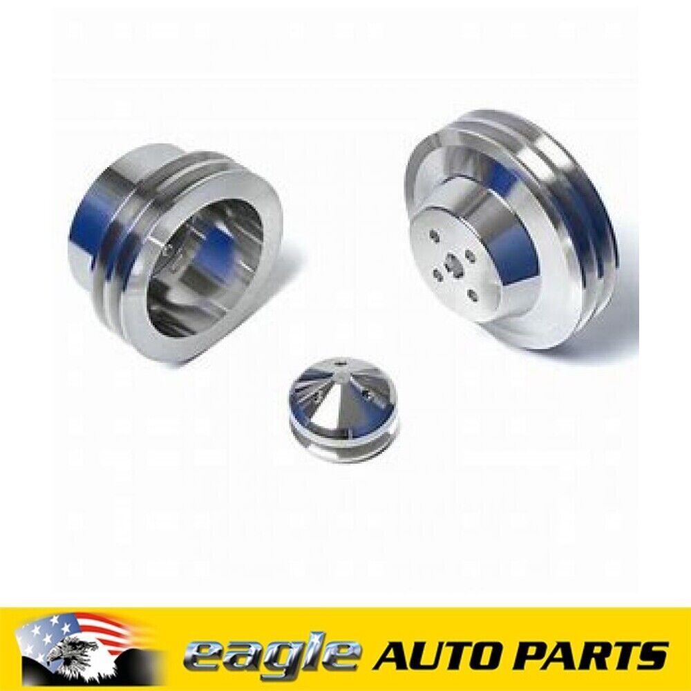 Ford 289W - 351W CVF Racing Billet Pulley Kit Suit R/H W/Pump 3 Bolt  # SBFE2KIT